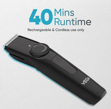 Vega Men T1 Beard Trimmer For Men With 40 Mins Run Time, Usb Charging & 23 Length Settings, (VHTH-18) Black