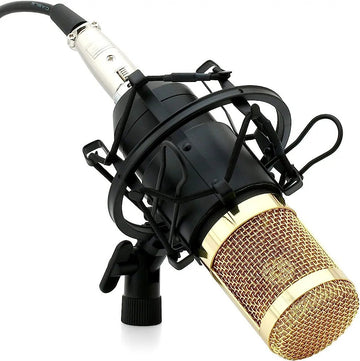 BM-800 Silica Gel Professional Condenser Microphone with Metal Shock Mount GOLDDEN