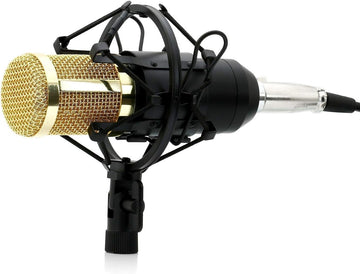 BM-800 Silica Gel Professional Condenser Microphone with Metal Shock Mount GOLDDEN