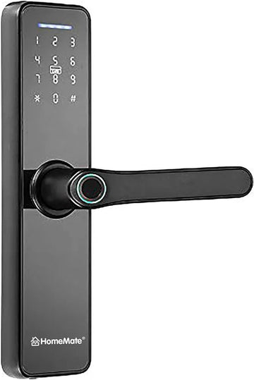 Tuya Touchscreen WiFi Fingerprint Door Lock, Electronic Keyless Entry Door Mortise Lock with RFID Cards + Smart Life App Remotely and Mechanical Key for Door Security