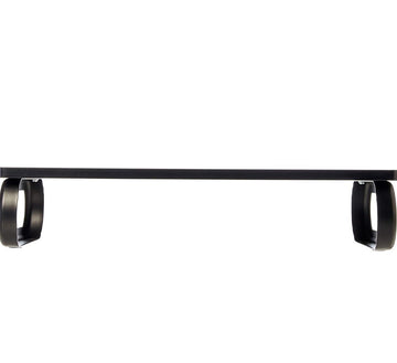 Amazon Basics Rectangular Wood Monitor Stand, Computer Riser, Black
