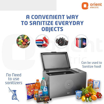 Orient Electric UV Sanitech One Touch Sanitization/Sterilization box - Kills 99.99% Germs in 4 Minutes. Tested and Certified at NABL accredited lab (Made in India, 34 litres, Silver)
