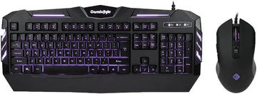 Cosmic Byte Dark Matter USB Gaming Keyboard and Mouse Set, 3 Color LED Backlight, Upto 2400 DPI 5 Button LED Mouse (Black)