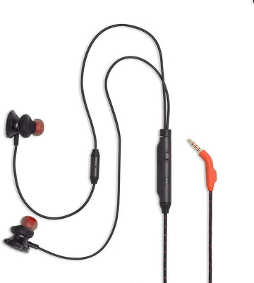 JBL Quantum 50, Twist-Lock Technology Wired in Ear Gaming Earphones with mic and Master Volume Slider (Black)
