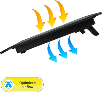 Zebronics Zeb- NC1200 USB Powered Laptop Cooling Pad with 125mm Fan, Pass Through USB Connector and Blue LED Light