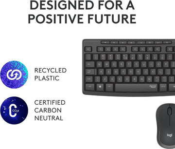 Logitech MK295 Silent Wireless Mouse & Keyboard Combo with SilentTouch Technology, Full Numpad, Advanced Optical Tracking, Lag-Free Wireless, 90% Less Noise - Black