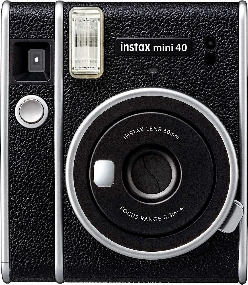 Fujifilm Instax Mini 40 Instant Film Camera, Black, Compact