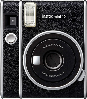 Fujifilm Instax Mini 40 Instant Film Camera, Black, Compact