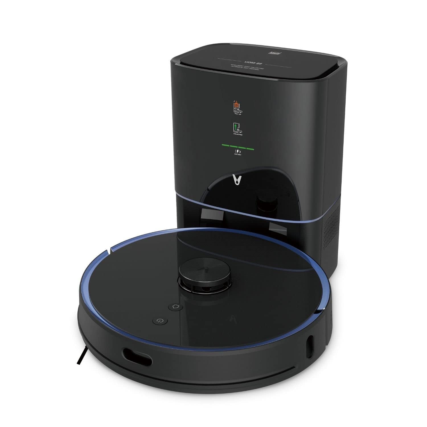 VIOMI Alpha S9 Robot Vacuum-Mop, with Auto Dirt Disposal, 2700Pa Suction, 3L Dustbin Capacity, 250ml Smart Water Tank, 5200mAH Battery, MiHome App (Black, 150 Watts)