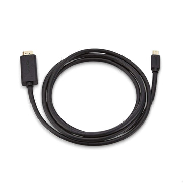 Amazon Basics Mini Display Port to HDMI Cable - 6 Feet, Gold & High-Speed HDMI Cable, 3 Feet - Supports Ethernet, 3D, 4K video,Black