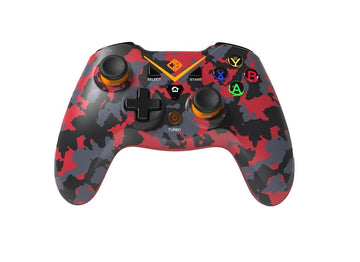 Cosmic Byte C3070W Nebula 2.4G Wireless Gamepad for PC supports Windows XP/7/8/10/11, Sensitive Triggers, Upgraded with USB C Port, Rubberized Texture (Camo Red)