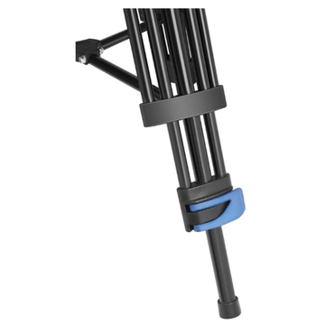 DIGITEK® (DPTR 605 VD) 183cm Heavy Duty Tripod with 2 Way Pan Head & Bubble Head, 6 Feet Max Height, 20kg Max Load, Rubberized Legs, Quick Release Head for Digital Video Cameras & GoPro Devices(Black&Blue)(Bag not Included)
