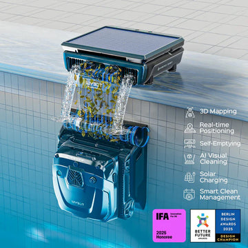 WYBOT S3 Pool Cleaner | Automatic Cordless Robotic Vacuum with Wall & Waterline Cleaning