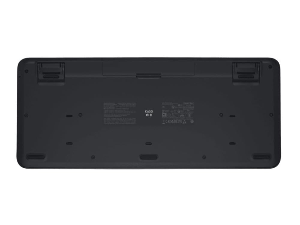 Logitech Signature K650 Wireless Keyboard with Wrist Rest, Full-Size, BLE Bluetooth or Logi Bolt USB Receiver, Comfort Deep-Cushioned Keys, Numpad, Compatible with Most OS/PC/Windows/Graphite