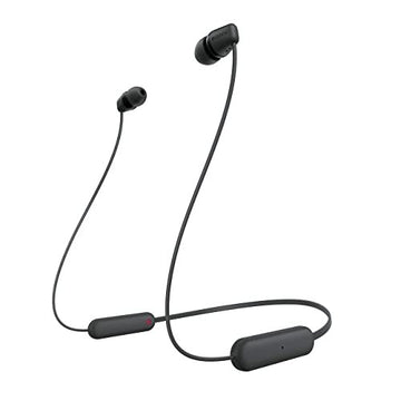 Sony WI-C100 Wireless Earphones with 25 Hrs Battery, Quick Charge, DSEE-Upscale, Splash Proof (IPX4), 360RA, Clear Bass, Fast Pair, in-Ear Bluetooth Headset with mic (Black)