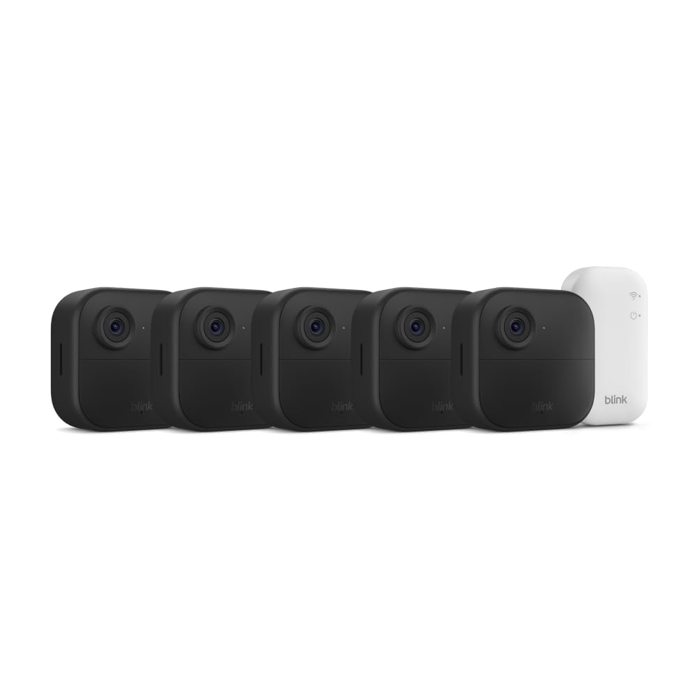 Blink Outdoor 4 – Wireless smart security camera, two-year battery life, 1080p HD day and infrared night live view, two-way talk. Sync Module Core included – 1 camera system
