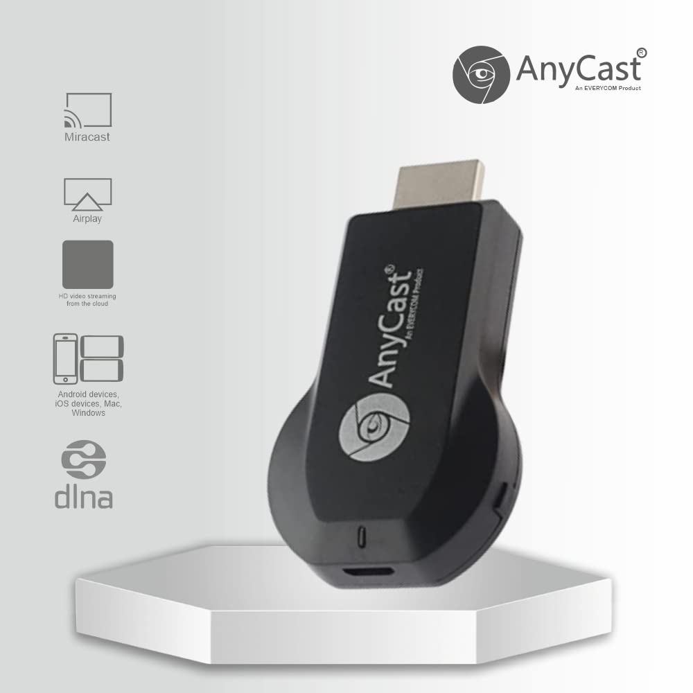 Anycast Wireless WiFi 1080P HDMI Display TV Dongle Receiver Black