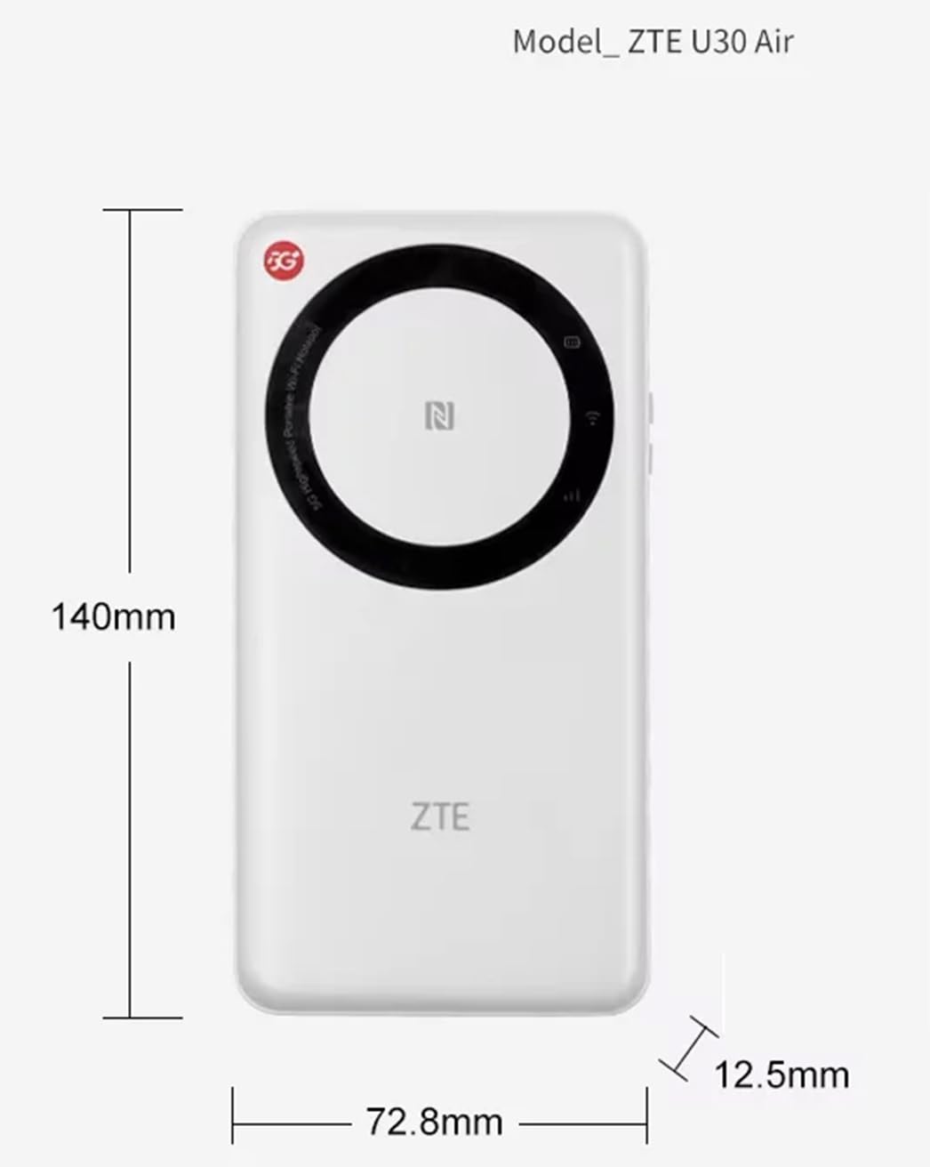 ZTE U30 Air 5G Unlocked Dual Band Portable Pocket WiFi Router | SA/NSA| NFC | 5G Mobile Hotspot with Sim Card Slot | 4500 Mah Battery
