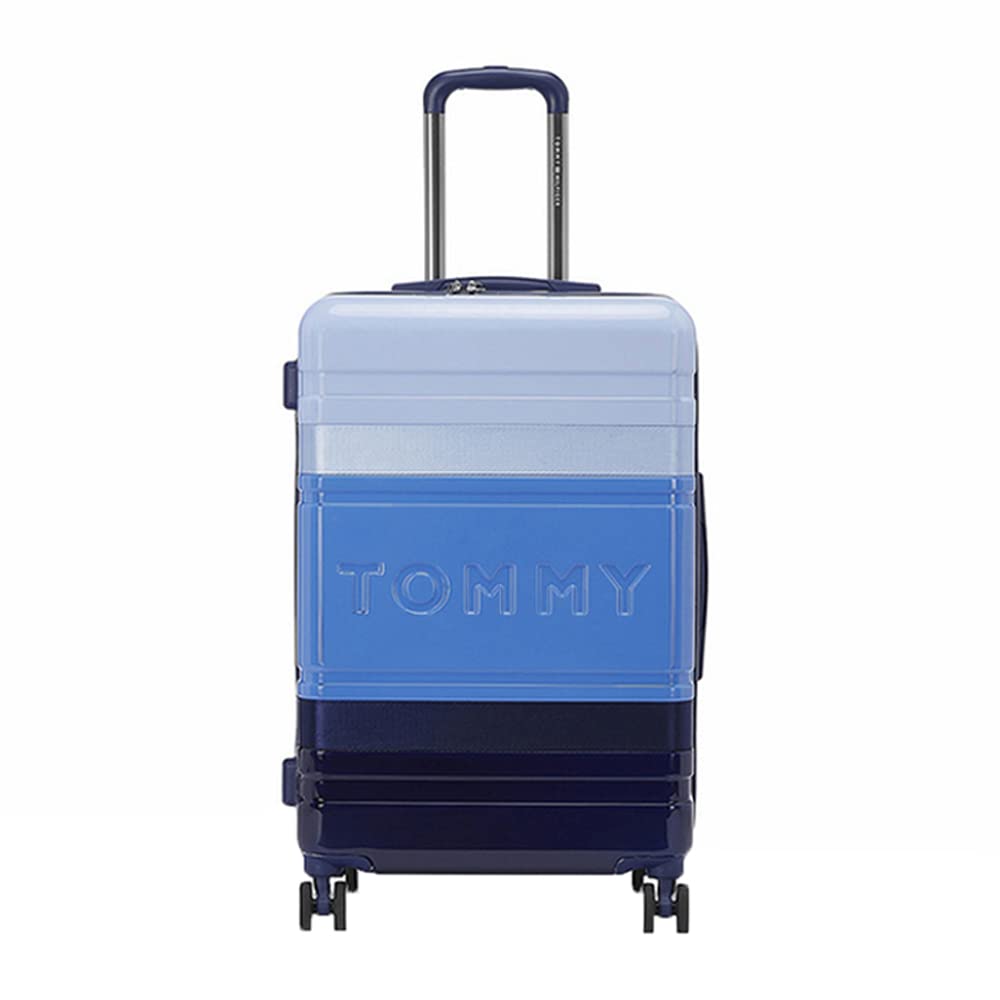 Tommy Hilfiger Triton Plus ABS Hard Luggage Blue + SkyBlue Medium Size (8903496162516)