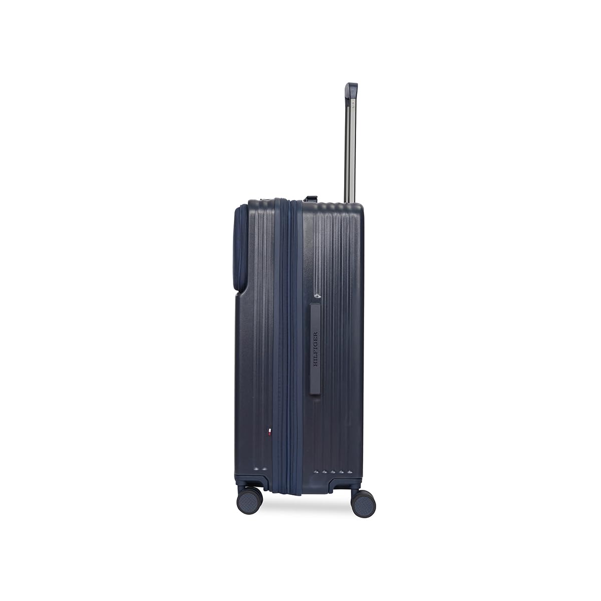Tommy Hilfiger Pittsburg Unisex Hard Luggage - Navy 80CM Large Suitcase | Polycarbonate | Dual TSA Concealed Lock | 104 LTR Capacity | 2 Compartment | Water Resistant | 15 Inch Laptop Sleeve