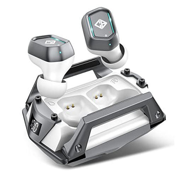 Cosmic Byte CosmoBuds X100 True Wireless (TWS) in-Earbuds, BT 5.3, 40 Hrs Playtime, 38ms Latency, Music & GOD Mode, ENC, Pinch Touch Controls, IPX5 Water Resistant, Voice Assistant (White/Silver)