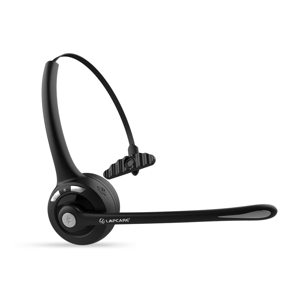 LAPCARE LWS004 Black | Adjustable Headset | Ideal for Gaming and Voice Recording | Compatible with Computer/Mobile Phones/Xbox/PS4 | Wired Over Ear Headphone with Mic