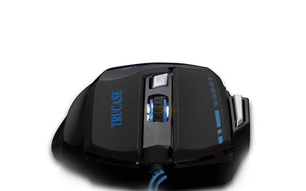 TRUCASE (TM) 3200 DPI, 7 Button LED Optical USB Wired Gaming Mouse 7 LED Colours for Pro Gamer