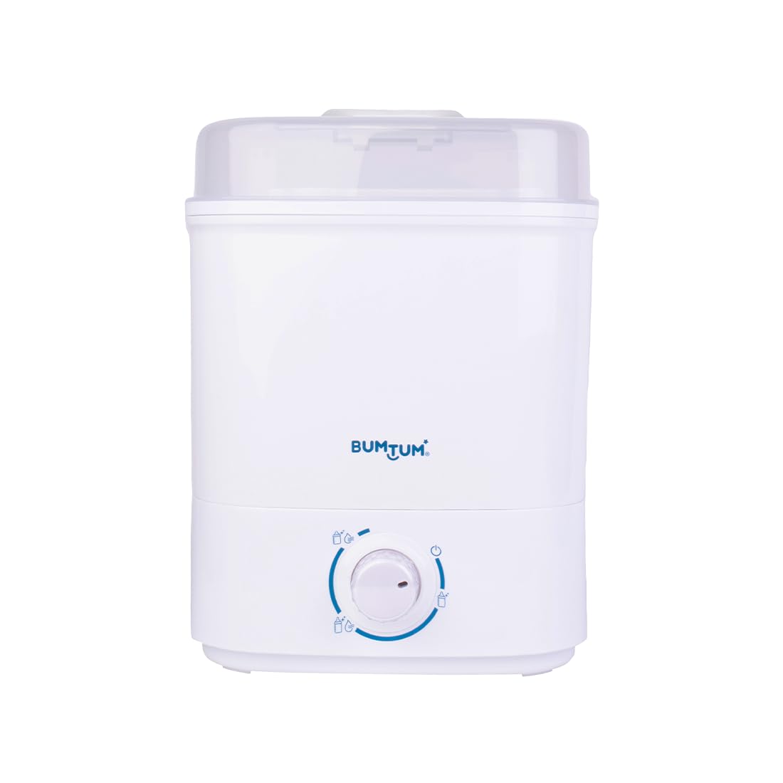 Bumtum Stainless Steel Plate Enhanced Steam Sterilizer with Dryer – Safely Sterilize and Dry All Baby Essentials Including Feeding Bottles, Breast Pump & More (Blue)