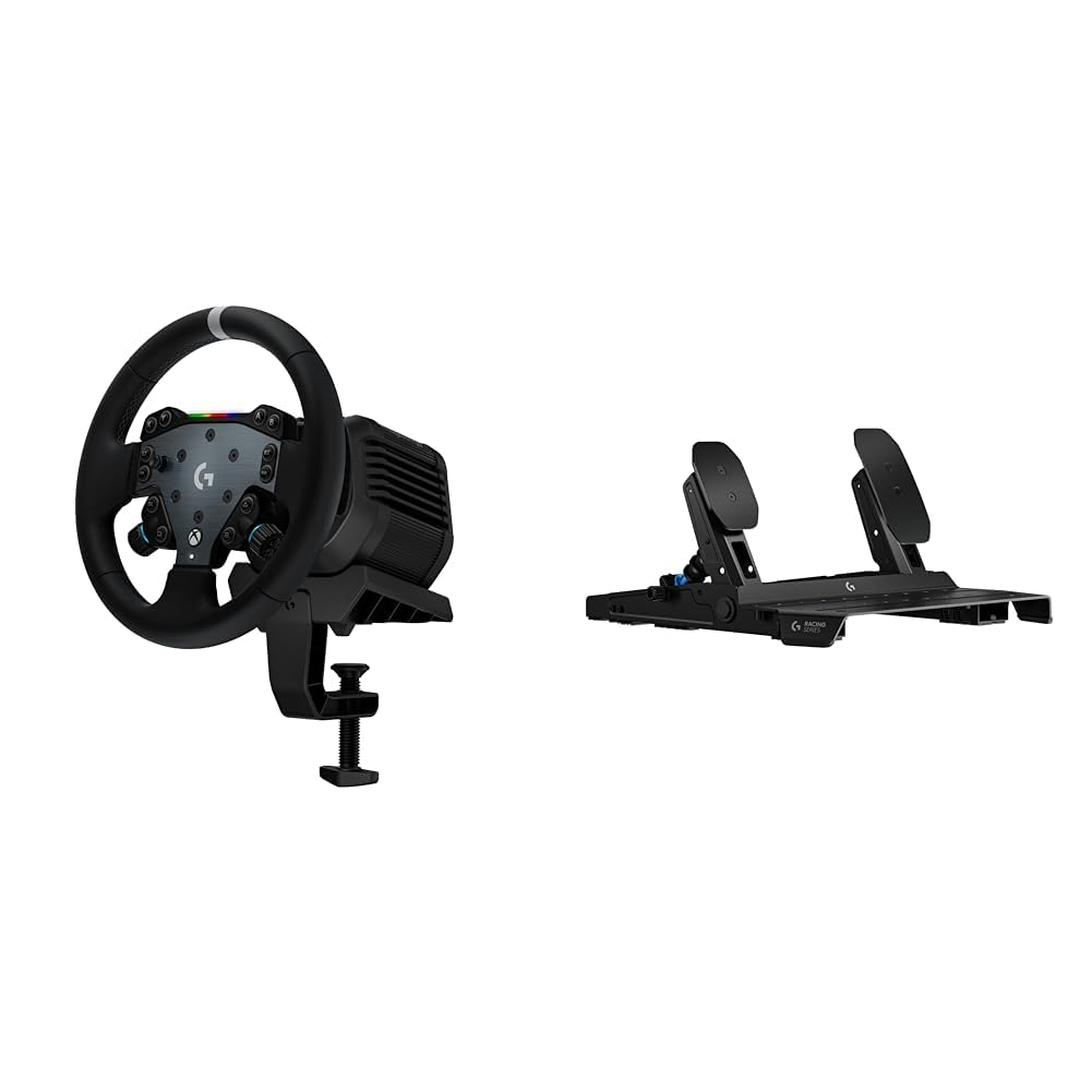Logitech G RS50 System, 3-Piece Sim Racing Steering Wheel Setup - RS50 Wheel Base with 8 Nm Direct Drive, RS Wheel Hub with 13 Buttons and RS Round Wheel 11–inch - for PS5/PS4/PC
