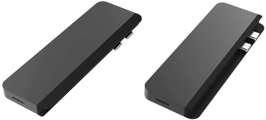 Hyper - New HyperDrive Duo 7-in-2 Hub - USB-C for MacBook Pro/Air - HDMI 4K60Hz HDR, USB-C 40Gbps 100W PD, USB-C 5Gbps 60W PD, MicroSD/SD 3.0 UHS-I 104MB/s, 2 x USB-A 5Gbps - Space Gray