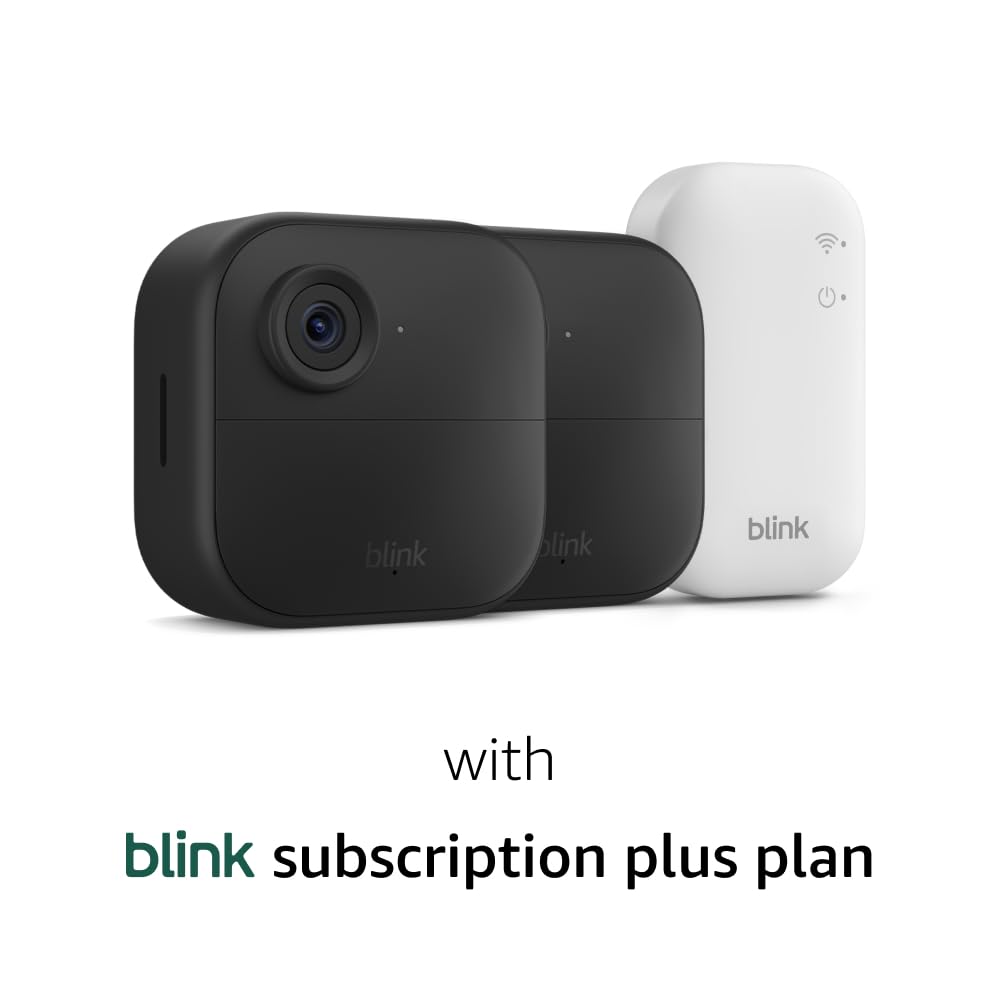 Blink Outdoor 4 – Wireless smart security camera, two-year battery life, 1080p HD day and infrared night live view, two-way talk. Sync Module Core included – 5 camera system