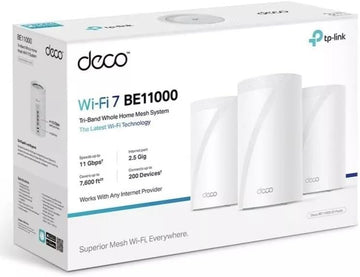 TP-Link Deco BE11000 Multi-GIG Whole Home MESH WI-FI 7 System 3-Pack - White