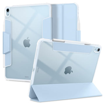 Spigen for iPad Air 11 Inch Case M4/M3/M2(2026/2025/2024), iPad 10.9 Inch 5th/4th Gen Cover(2022/2020), Ultra Hybrid Pro, Full Cover Folio Case with Pencil Holder, Trifold Stand - Sky Blue