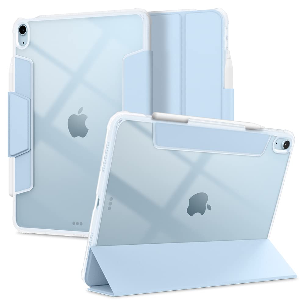 Spigen for iPad Air 11 Inch Case M4/M3/M2(2026/2025/2024), iPad 10.9 Inch 5th/4th Gen Cover(2022/2020), Ultra Hybrid Pro, Full Cover Folio Case with Pencil Holder, Trifold Stand - Sky Blue