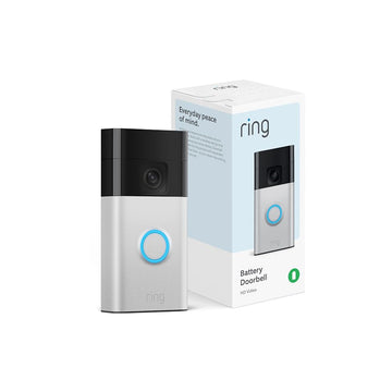 Ring Battery Doorbell | Home or business security with Head-to-Toe Video, Live View with Two-Way Talk, and Motion Detection & Alerts (newest model), Satin Nickel ****SEALED****