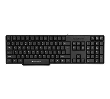 Zebronics USB Keyboard with Rupee Key, USB Interface and Retractable Stand - K20