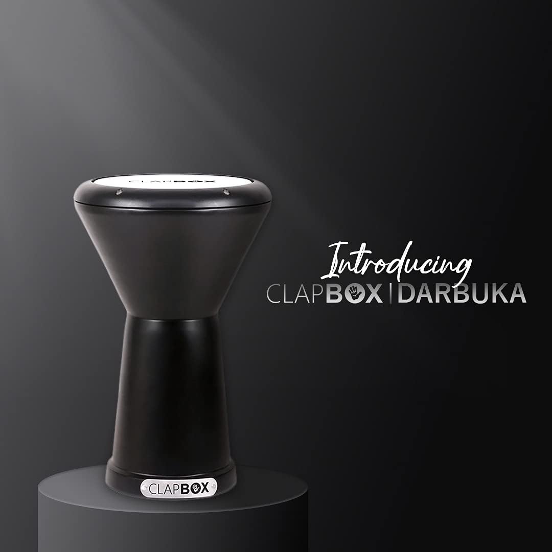 Clapbox Darbuka- Aluminium (9 Inches, Black) Full Size