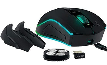 Gamdias Hades M1 Gaming Wired/Wireless Mouse Double Level RGB, Hera Software Supported, 7 Programmable Keys, Adjustable 10800 DPI Gaming Wired/Wireless Mouse Double Level RGB, Hera Software Supported, 7 Programmable Keys, Adjustable 10800 DPI