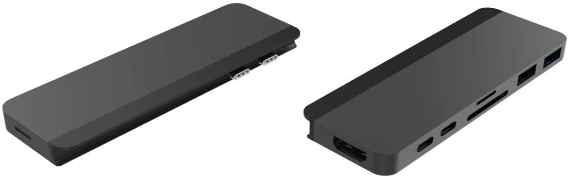 Hyper - New HyperDrive Duo 7-in-2 Hub - USB-C for MacBook Pro/Air - HDMI 4K60Hz HDR, USB-C 40Gbps 100W PD, USB-C 5Gbps 60W PD, MicroSD/SD 3.0 UHS-I 104MB/s, 2 x USB-A 5Gbps - Space Gray