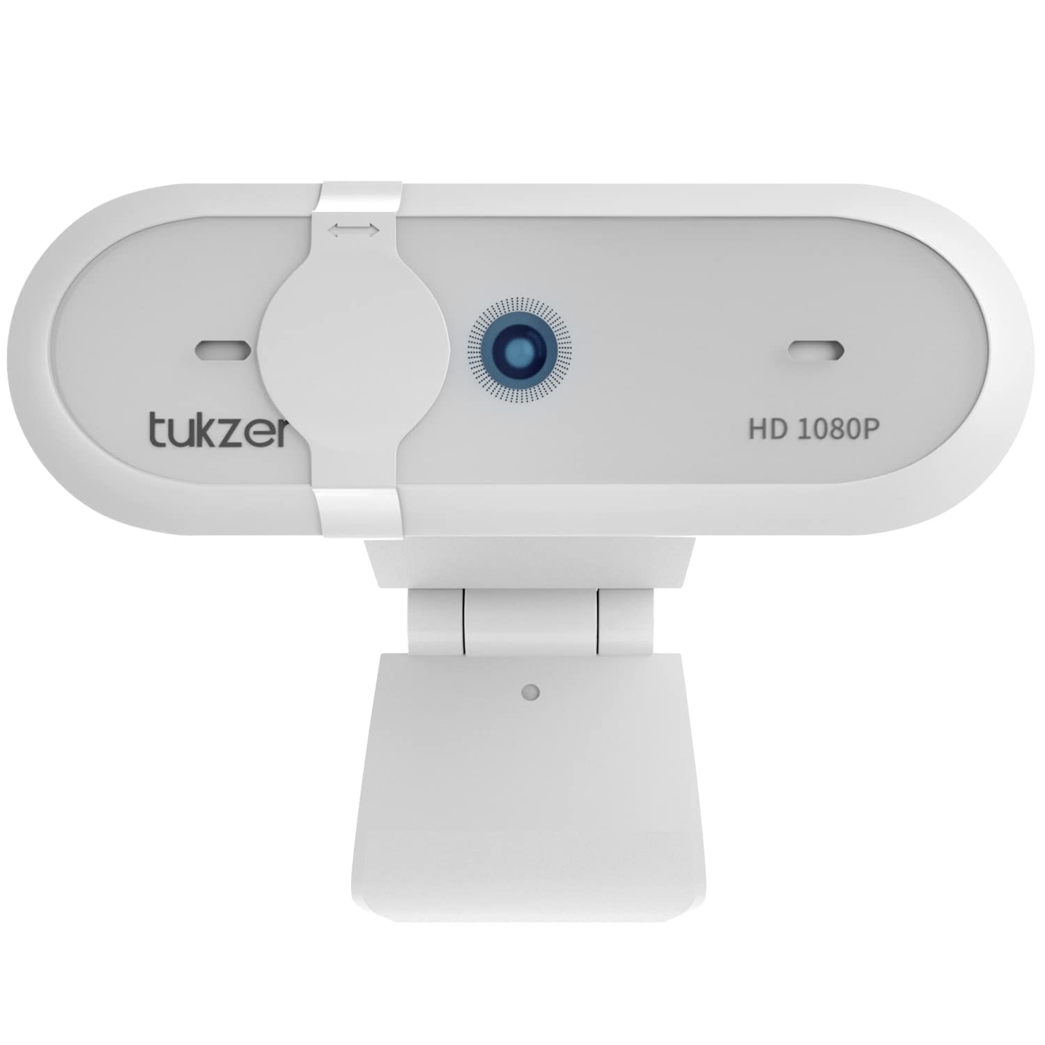 Tukzer 2.1 MP Optical Full HD 1080P Web Camera, CMOS Webcam with Microphone| Privacy Cover| Auto-Focus| 360° Rotatable, Tripod Ready Mount | Plug-n-Play USB for Windows, Mac (White)