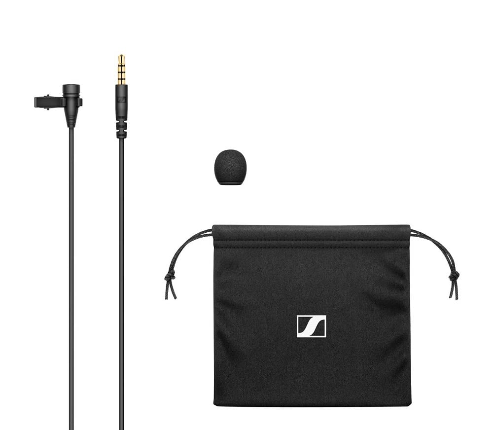 Sennheiser XS Lav Mobile Omnidirectional Lavalier Microphone | 3.5mm Jack | Built-in Windscreen | Ideal for Content Creators, Vlogging, Mobile Journalism, Podcasts & Online Meetings