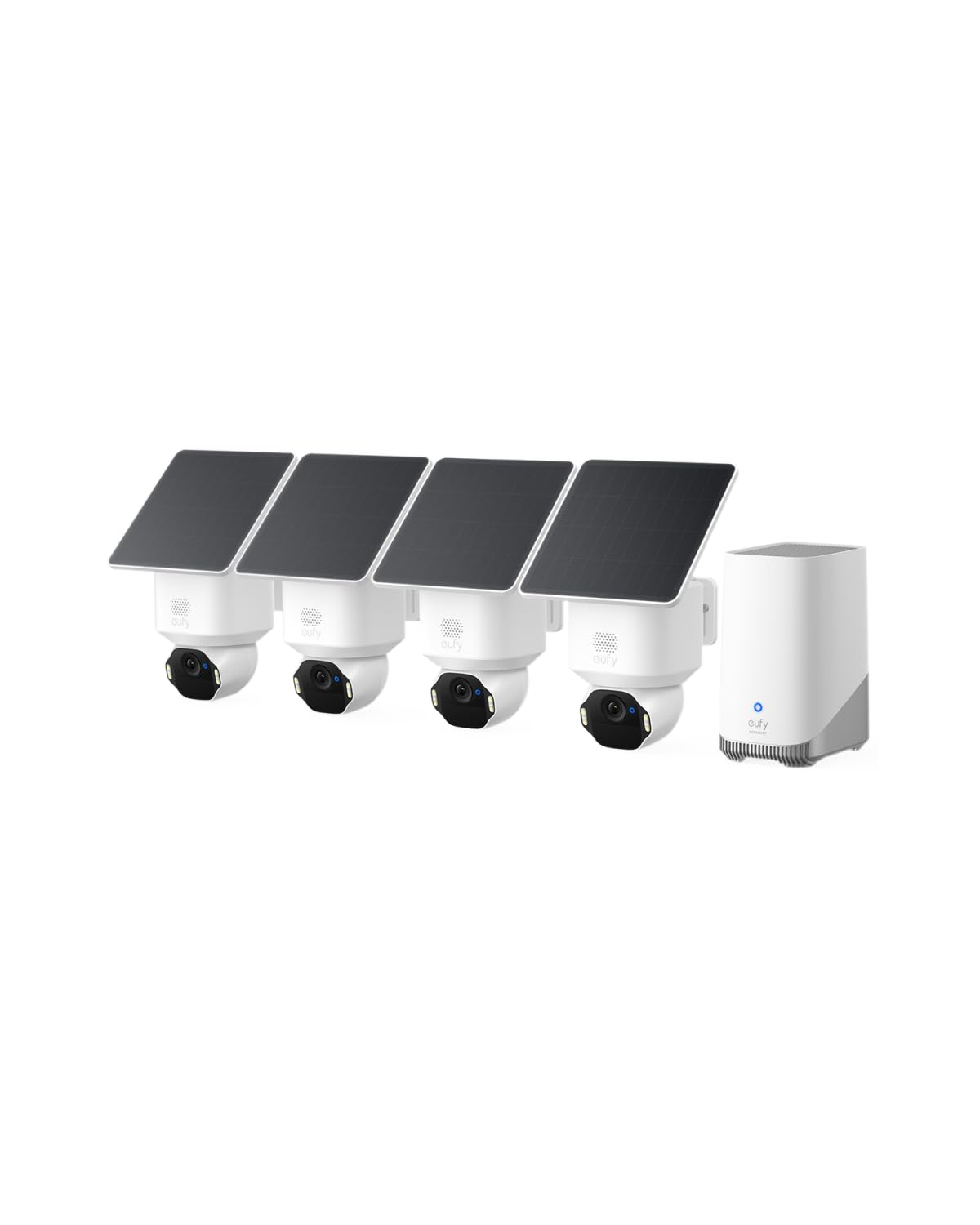 eufy Security SoloCam E42 2-Cam Kit, 4K Security Camera Wireless Outdoor, Solar Powered, AI Motion Tracking, Strobe Light, Pan & Tilt, Facial Recognition, Built-in Local Storage (Up to 16TB)