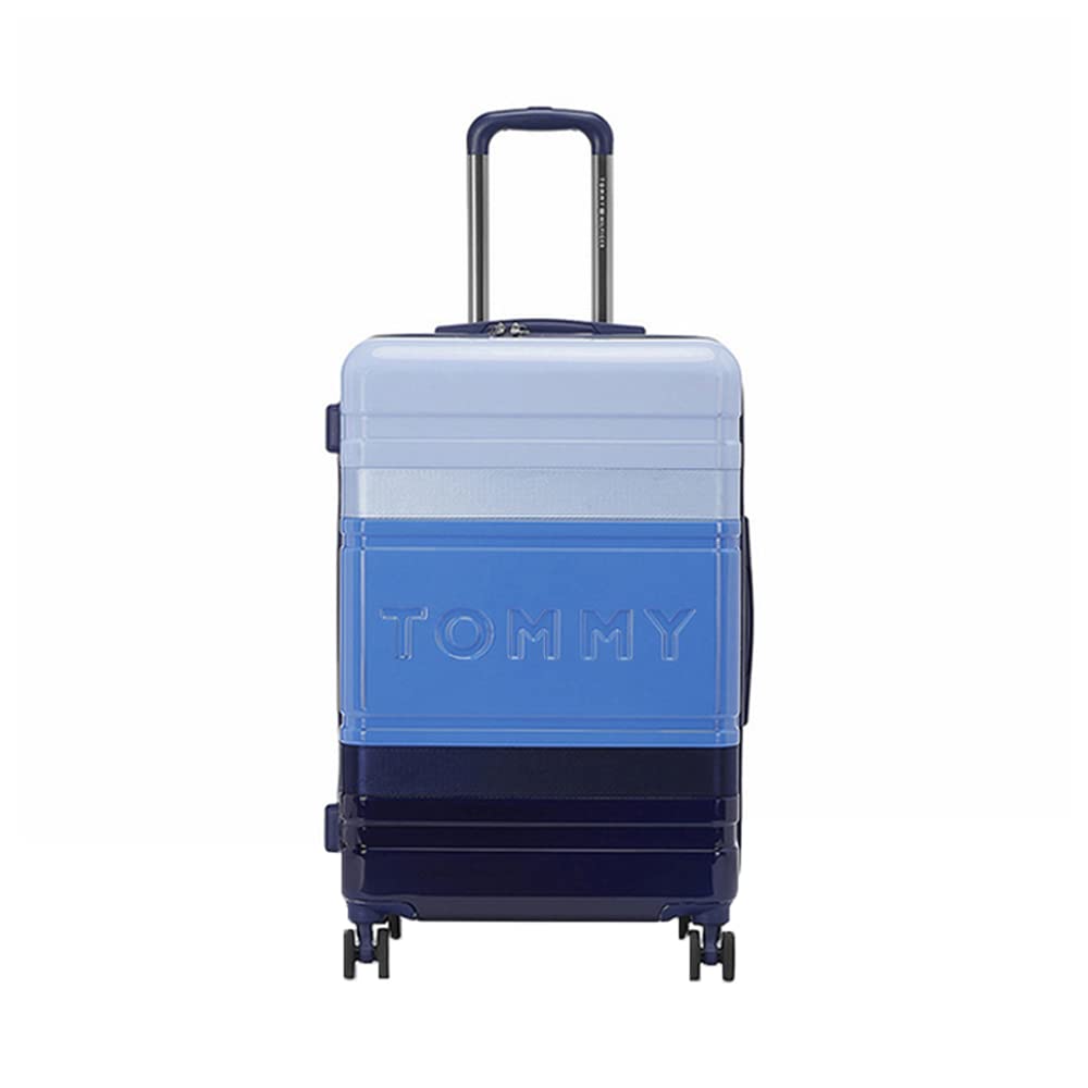 Tommy Hilfiger Triton Plus ABS Hard Luggage Blue + SkyBlue Medium Size (8903496162516)
