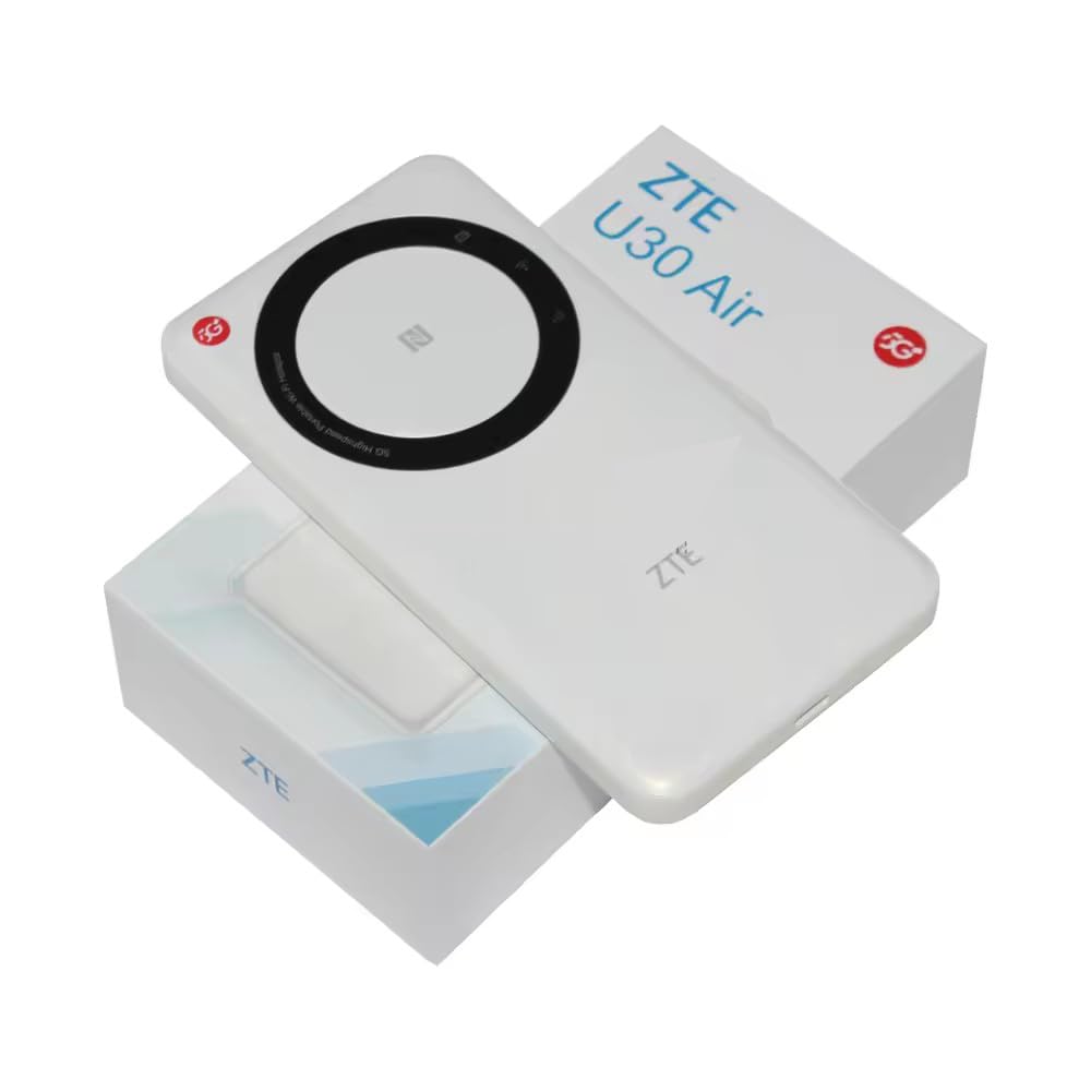 ZTE U30 Air 5G Unlocked Dual Band Portable Pocket WiFi Router | SA/NSA| NFC | 5G Mobile Hotspot with Sim Card Slot | 4500 Mah Battery