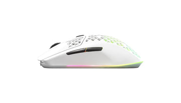 SteelSeries Aerox 3 Wireless - Super Light Gaming Mouse - 18,000 CPI TrueMove Air Optical Sensor - Ultra-Lightweight 68g Water Resistant Design - 200 Hour Battery Life Snow,White,62612