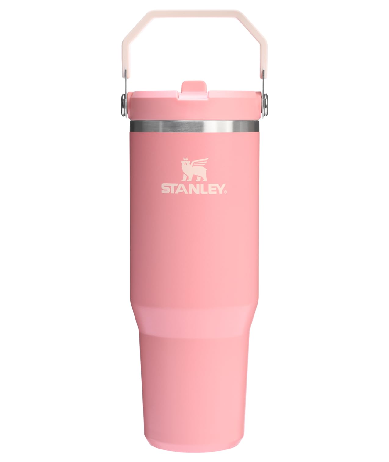 Stanley IceFlow Stainless Steel Tumbler with Straw - Vacuum Insulated Water Bottle for Home, Office or Car Reusable Cup with Straw Leak Resistant Flip Cold for 12 Hrs or Iced for 2 Days (Rose Quartz)