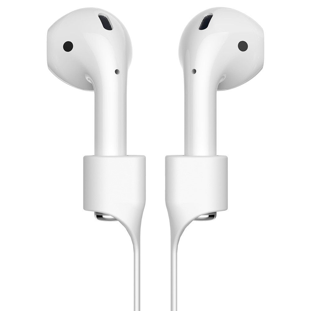 BASEUS Magnetic Silicone Anti-lost Earphone Strap for Apple AirPods -Off White