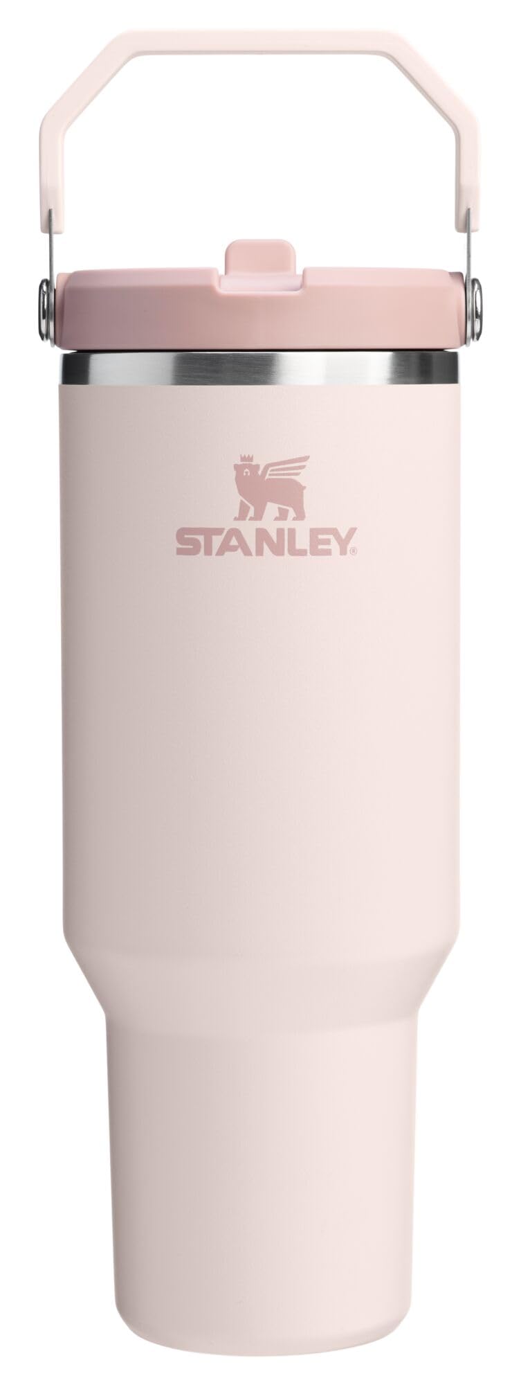 Stanley IceFlow Stainless Steel Tumbler with Straw - Vacuum Insulated Water Bottle for Home, Office or Car Reusable Cup with Straw Leak Resistant Flip Cold for 12 Hrs or Iced for 2 Days (Rose Quartz)