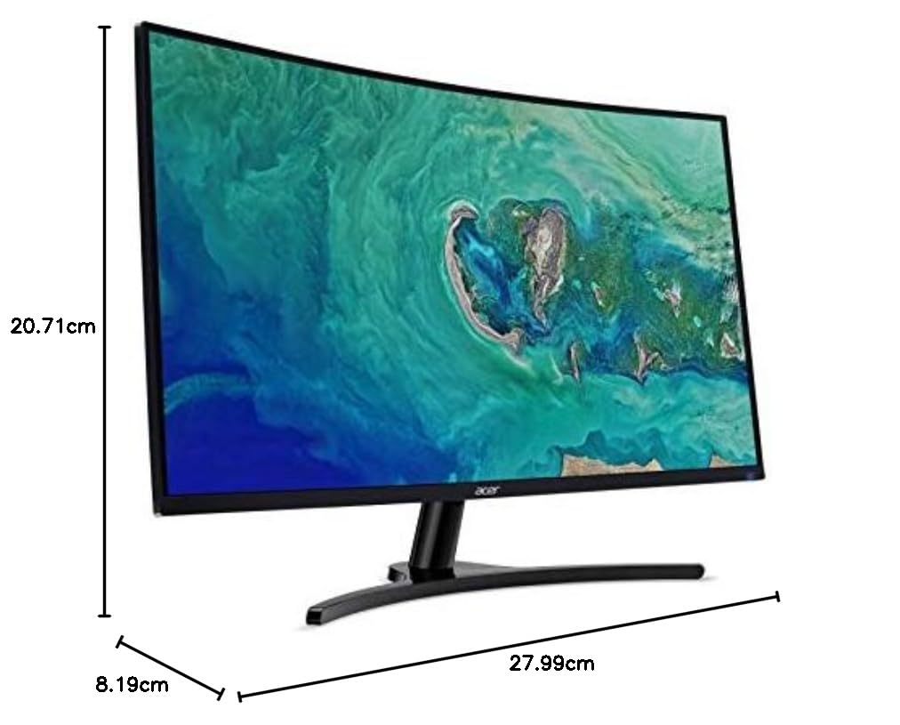 Acer ED322QR 31.5 inches (80.01 cm) 1920 x 1080 Pixels Full HD Curved VA Backlit LED Monitor I 144Hz Refresh Rate I Zero Frame I AMD Free Sync I Eye Care Features I Stereo Speakers, Black