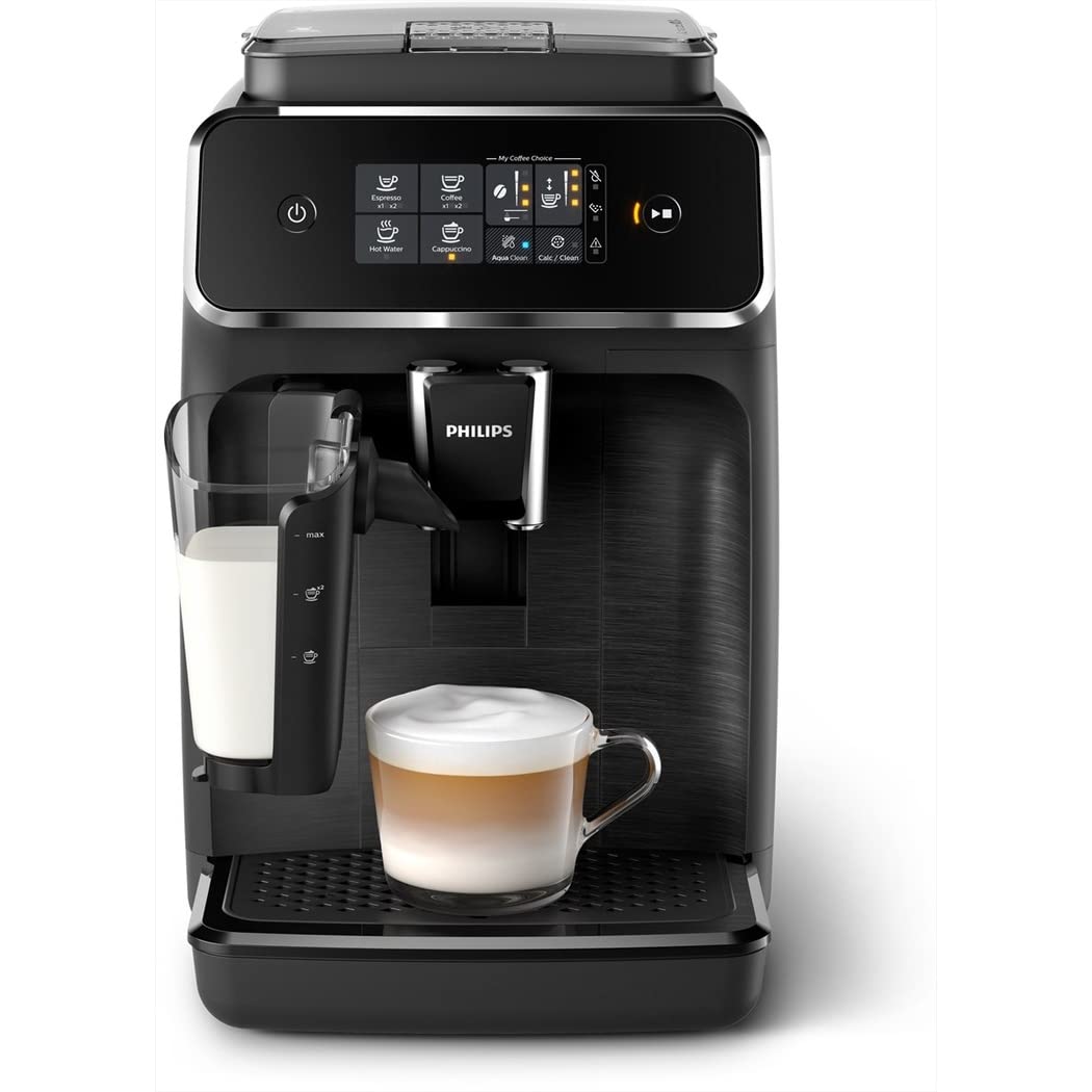 PHILIPS Versuni Latte Go Fully Automatic Bean To Cup Espresso Coffee Machine,3 One Touch Button Coffees(Cappuccino,Black Coffee,Espresso),15 Bars,Ceramic Grinder-2 Year Brand Warranty-Ep2230/10